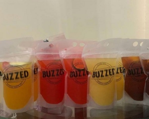 image of an assortment of comegetbuzzed.com's 12 oz pouches